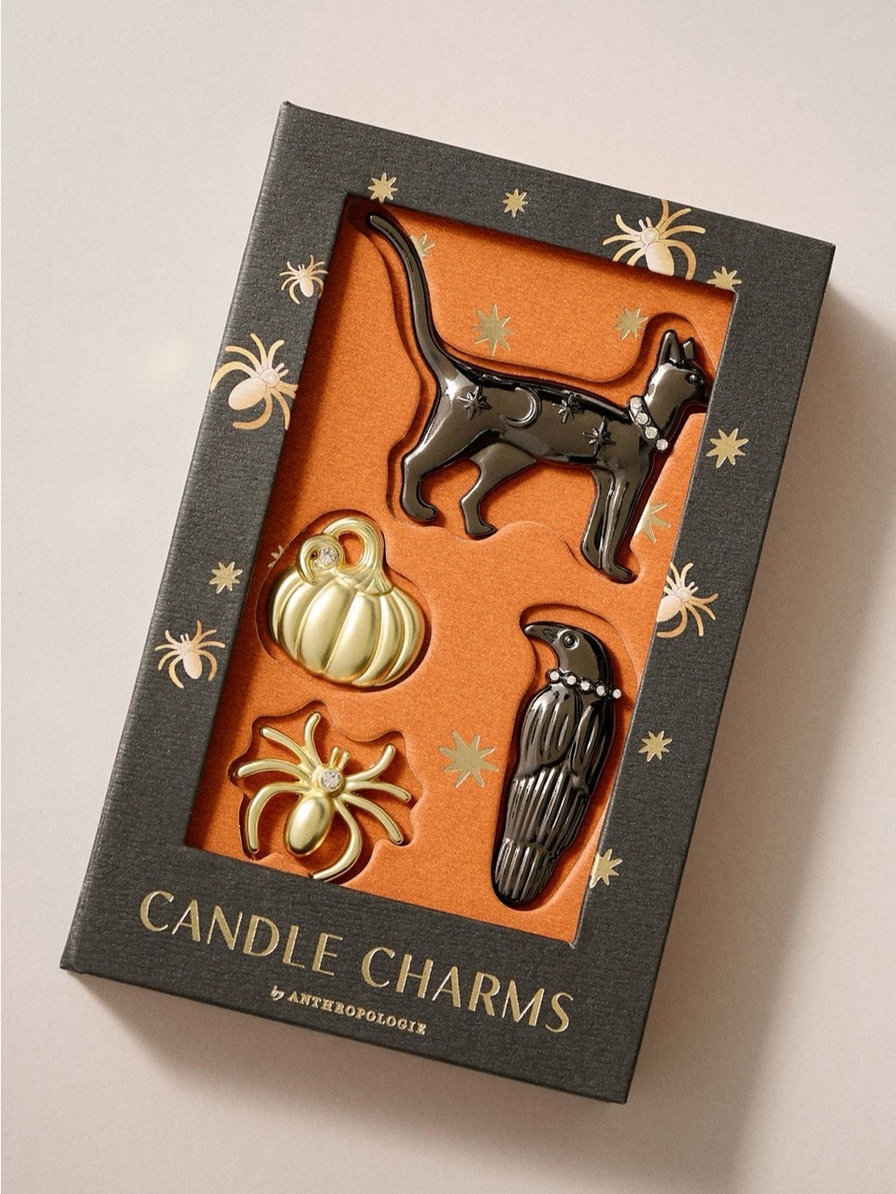 Anthropologie Halloween Candle Pin Charms, Cat